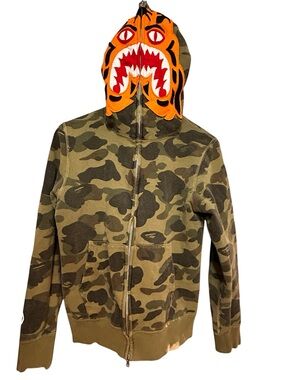 A Bathing Ape 1st edition Camo tiger zip up hoodie S